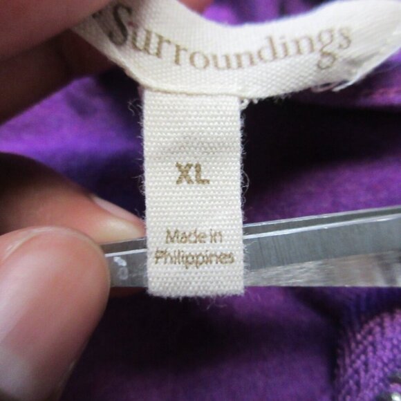 Soft Surrounding Santiago Women's Sleeveless Maxi Dress XL Purple Rayon Boho 562 - Picture 4 of 11